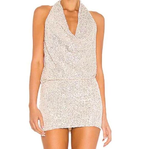 Lovers and Friends Lyon Halter Dress Sequin - Picture 1 of 10
